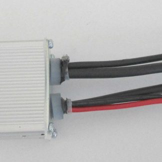 A silver electric tricycle battery controller with black, red and white wires. Suitable for adult tricycles and electric trikes.