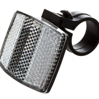 Clear and black bicycle reflector for increased visibility