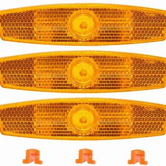 Set of three orange trike reflectors for increased visibility