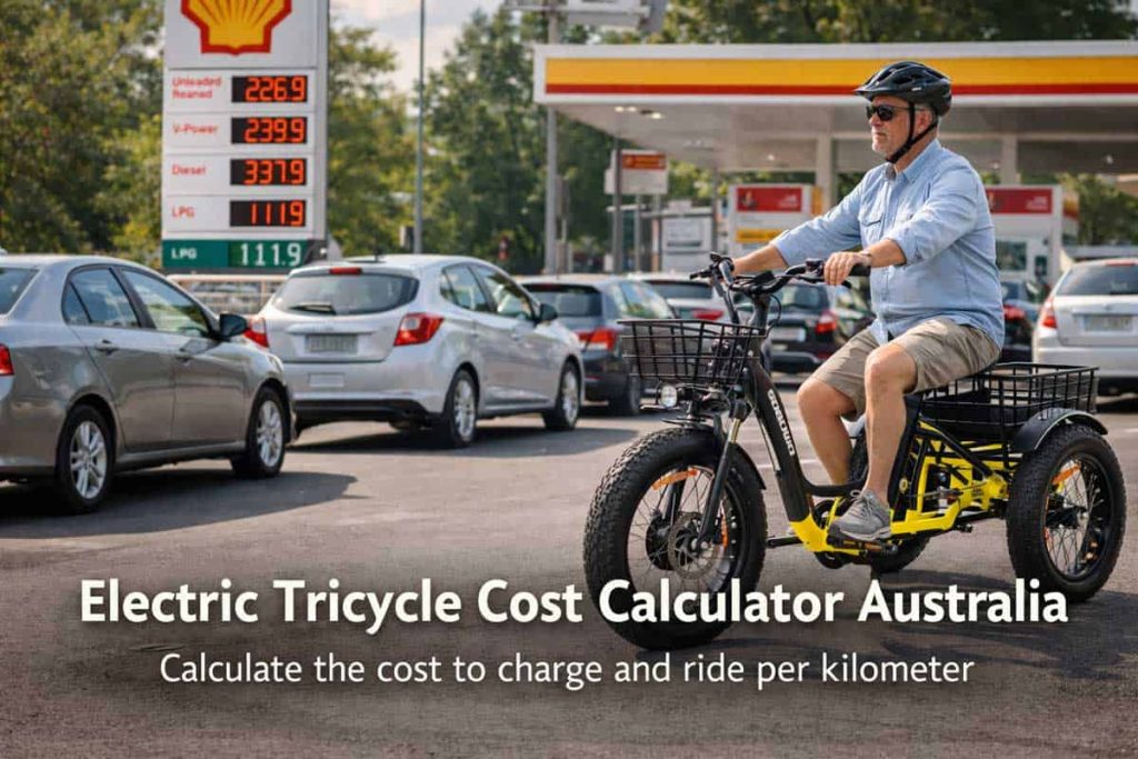 Electric Tricycle Cost Calculator Australia | Cost Per KM & Range Tool