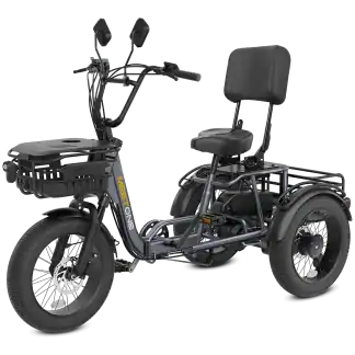 Electric Adult Tricycle with Rear Basket and Comfort Seat