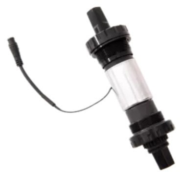 A clear and black electric fuel pump for adult tricycles. Used for disability mobility and senior riders.